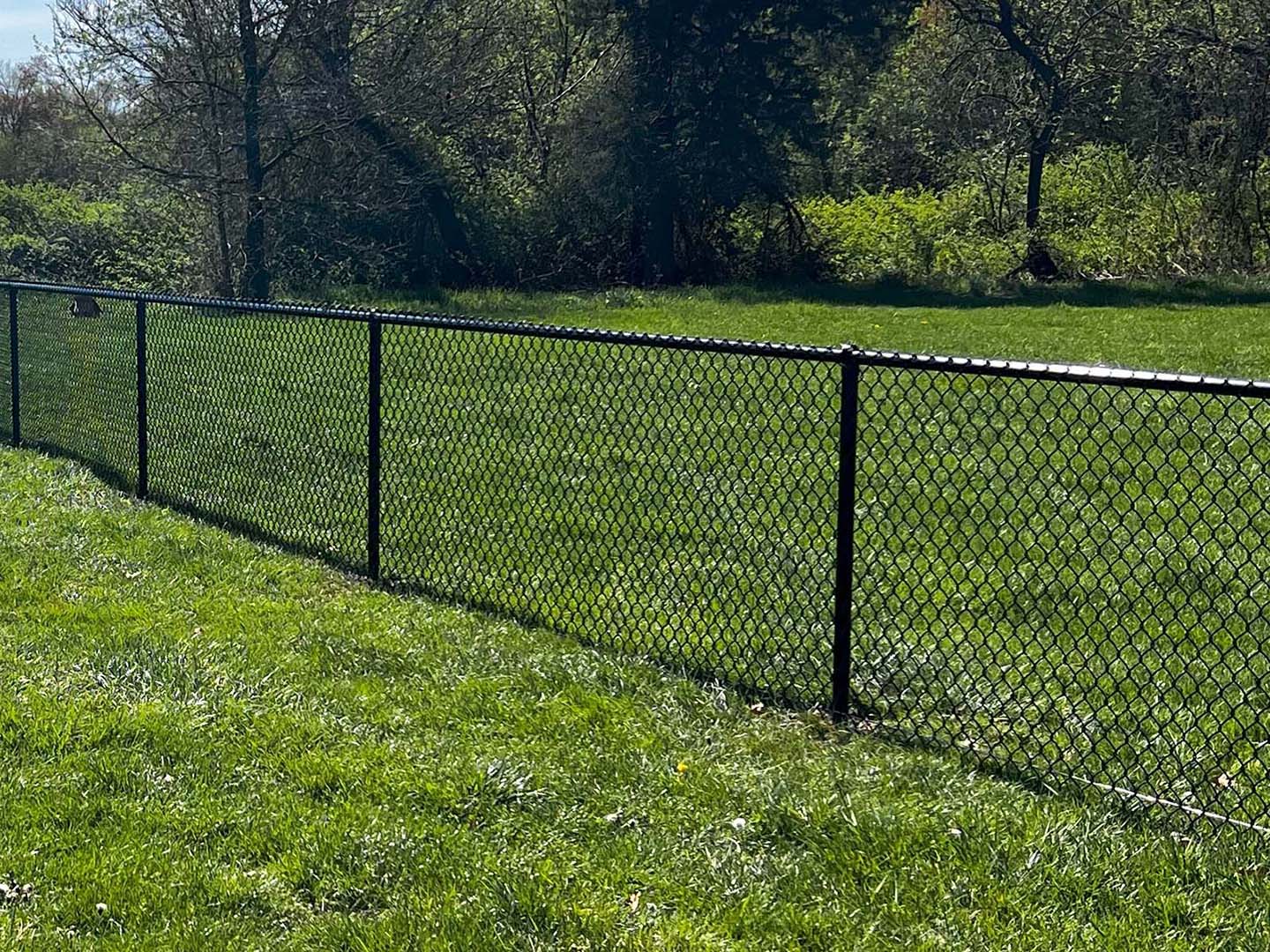 Photo of a chain link South Jersey residential fencing
