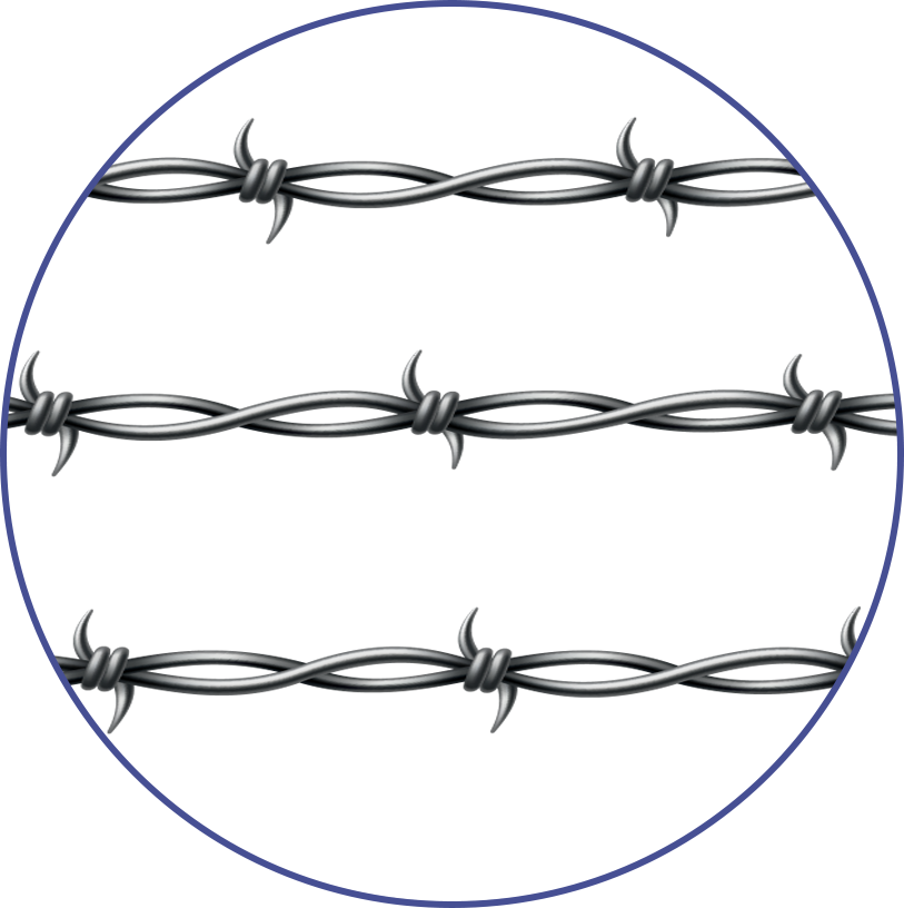 South Jersey security chain link fence with barbed wire