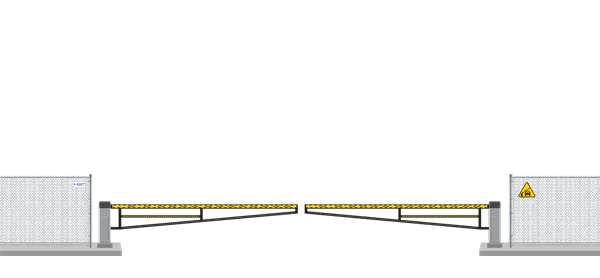 Automated Barrier Lift gate in closed position