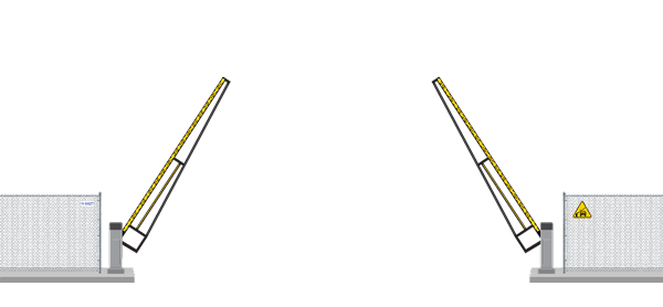 Automated Barrier Lift gate in open position