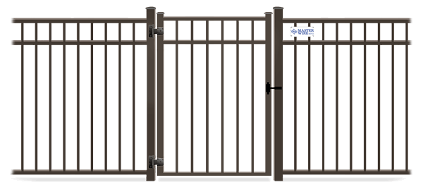 Metal gate in closed position