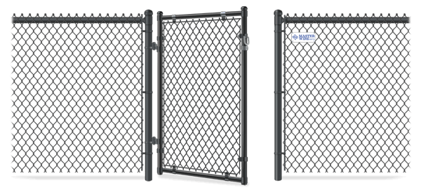 Chain Link gate in open position