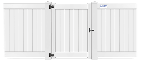 Vinyl gate in closed position