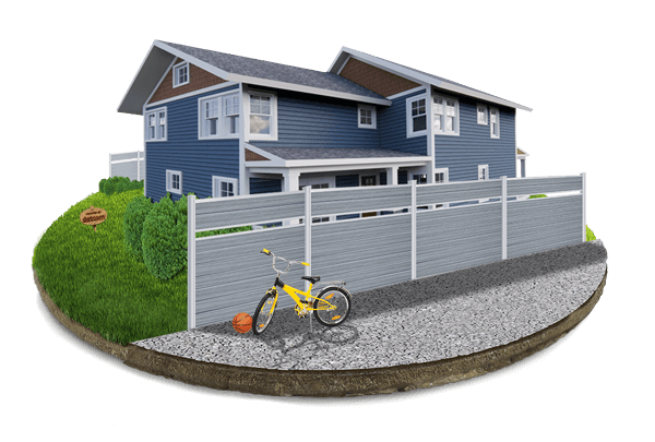 Residential Composite Fence installation for the South Jersey area.