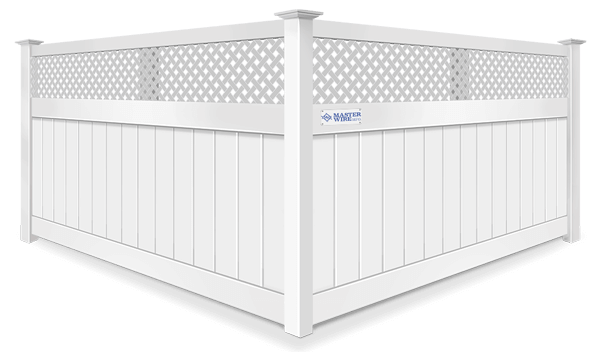 Decorative lattice top vinyl fence company in South Jersey