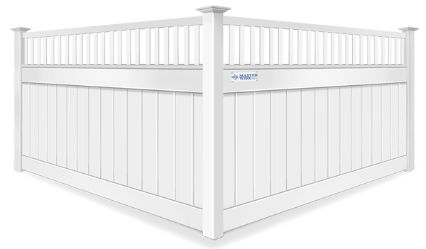 Decorative spindle top vinyl fence company in South Jersey