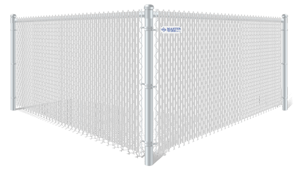White chain link fence with white privacy slats in South Jersey