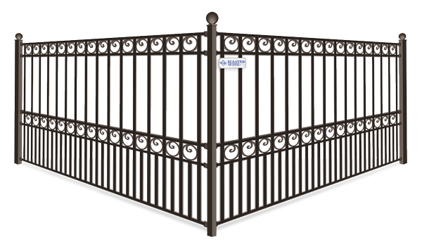 Ornate With Rings wrought iron fence company in South Jersey